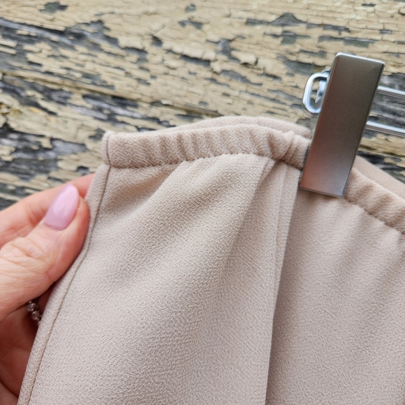 NWT Linda Lundstrom Elegant Sheer Wide Leg Pants with Split Hem Size 16 - Picture 6 of 10